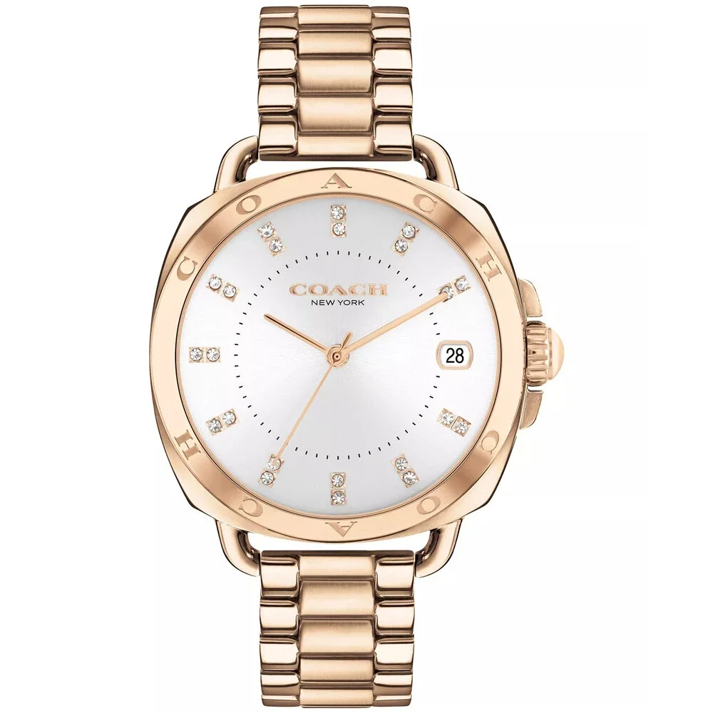COACH 14504158 TATUM WHITE DIAL ROSE GOLD BRACELET 34MM QUARTZ WOMENS WATCH